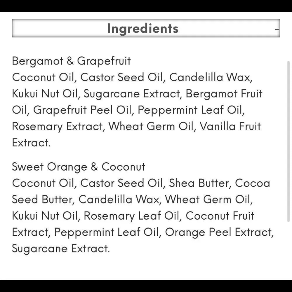 BALI Balm duoBergamotGrapefruitSweet OrangeCoconut